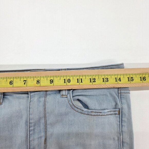 American Eagle Hi-Rise Jegging Jeans Size 8 Light Wash Extreme Distressed Ripped - Picture 13 of 16